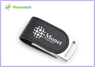 kaufen Schwarzer Leder STIFT-USBs 2GB 4GB 8GB grelle Scheibe USBs Hochgeschwindigkeitssilkscreen Online-Herstellung