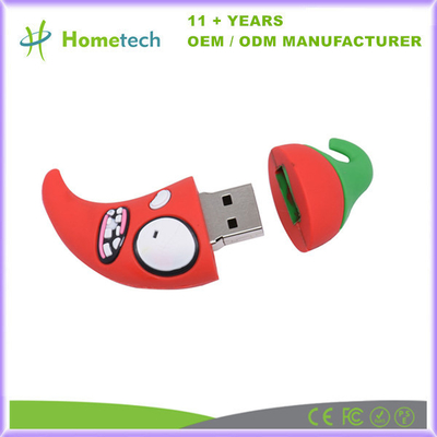 kaufen Zeichentrickfilm Hot Pepper/Fruit Modell Cute kundenspezifisches USB-Flash-Laufwerk 8GB 16GB 32GB PVC-Stiftlaufwerk Online-Herstellung