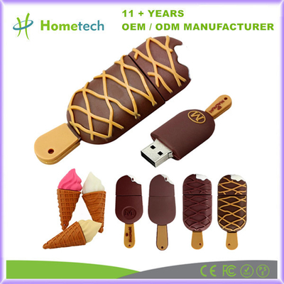 kaufen Geschenk Zeichentrickfilm kundenspezifisches USB-Flash-Laufwerk Eiscreme Form 16GB PVC Plastik Flash-Speichersticks Online-Herstellung