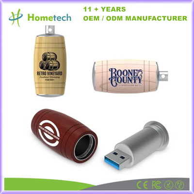 kaufen Holzfarbe USB-Flash-Laufwerk 8GB-256GB Wein Eimer Form mit USB 2.0/3.0 Schnittstelle Online-Herstellung