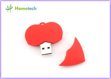 Blitz-Antrieb PVC-Herz-1GB USB, 2,0 haften kundenspezifische grelle Scheibe USBs