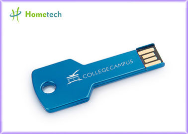 Blauer/Grün-Metallschlüssel formte USB-Blitz-Antrieb kundengebundenes Logo