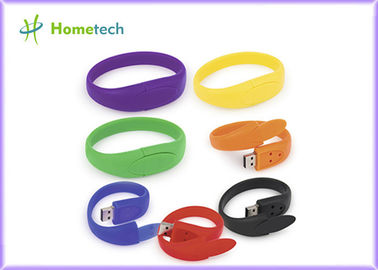 Silikon Coloful Wirstband Pendrive Usb-Manschetten-Gewohnheit kundengebundener Logo-Druck