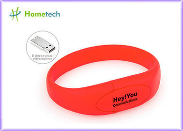 Roter Silikon-Armband Usb-Blitz-Antriebs-Manschetten-Flash-Speicher-Stock