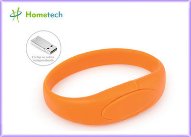Grelle Scheibe orange Armband USB-Blitz-Antriebsmanschettensilikon usb-Flash-Speicher-Manschette usb