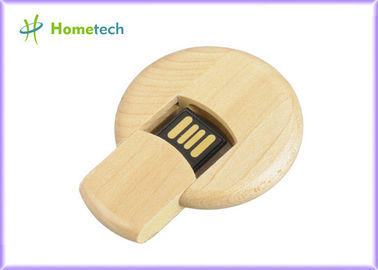 Wirkliche Kapazität der runden Form hölzerner USB-Blitz-Antrieb, hölzerner Daumen-Mikroantrieb