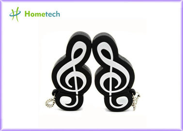 8GB 16GB kundenspezifischer fördernder Usb fährt Musik-Symbol USBs 2,0, PVC/weich Plastik