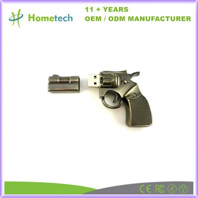 Benutzerdefinierte Smart Fancy Gun Toy Form USB 2.0 Flash-Laufwerk Metall Pendrive 8GB