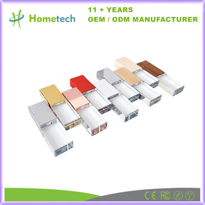 Kundenspezifischer 3D Kristall-USB greller Antrieb 3,0 Lasers Logo Metal USB Stock-8GB