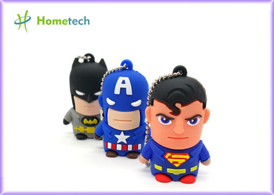 Held-Reihen-Karikatur Usb-Flash-Speicher, Memorystick-PVC Usb 2,0 oder weiches Plastik