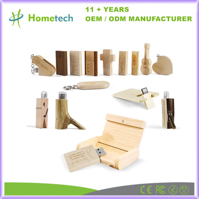 Besondere Geschenke Holz-USB-Flash-Laufwerke 8GB 16GB 32GB 1GB 2GB 4GB USB-Stick Speicherdisk Pendrive