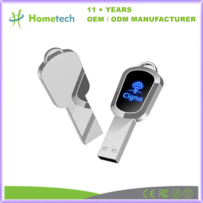 LED-Leichtmaschine mit robustem Silbermetall USB 3.0-Flash-Laufwerk für Datenspeicherung -40-85C-Chip