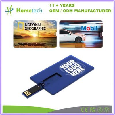 Benutzerdefiniertes Doppelseitiges Drucken Kreditkarte USB-Flashlaufwerk mit 128 MB-256 GB Kapazität
