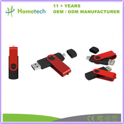 Schwenkbares USB-C-Flash-Laufwerk 8 GB - 256 GB 2 In 1 OTG USB 3.0-Laufwerk Speicherstick Typ C für Mobiltelefon