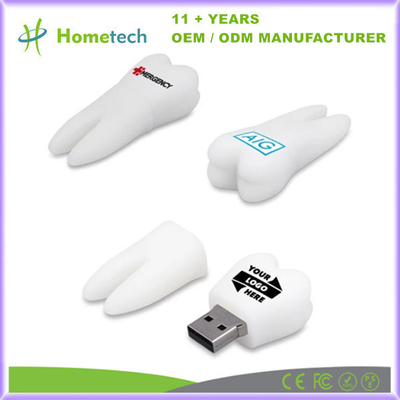 Cute Zahnform Flash-Laufwerke Speicher USB 2.0 Schnittstelle U-Disk Speicher Stick 16G für Kinder Geschenk