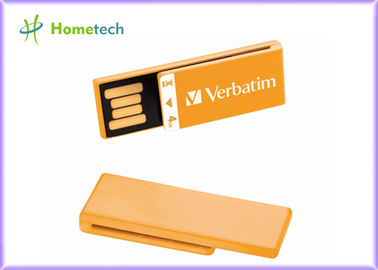 Orange Supermini-USB-Gedächtnis-Plastiksiebdruck/voll Logo-Druck für Schulgeschenk
