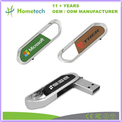 High Speed Foldout Carabiner USB-Flash-Laufwerk 64 GB bis 1 TB Lederstiftlaufwerk 32 GB zur Geschäftsförderung