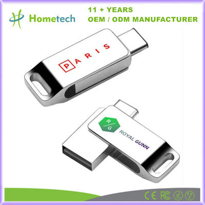 Silber Wasserdichtes USB-Flash-Laufwerk Typ C mit großer Kapazität