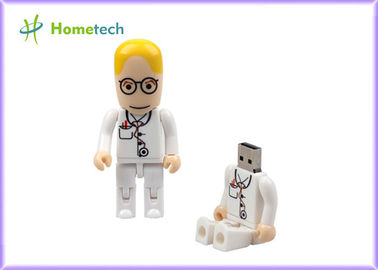 Weißer Charakter USB fährt Karikatur U Doktors Pendrive Scheibe, den netten Memorystick 8gb der Krankenschwester 16gb