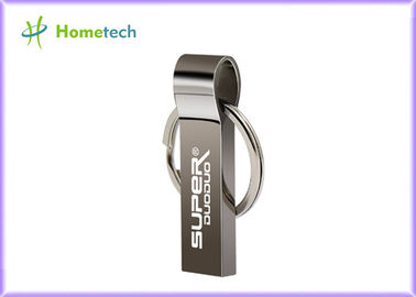 Greifen Sie Silber-Farbe Form-Metall-USB-Memorystick-32GB 64GB 128GB mit Schlüsselchian ab