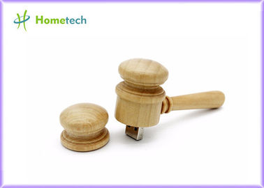 Der Hammer formte, hölzernen kundenspezifischen Logo-Laser des USB-Blitz-Antriebs-30PCS/graviert