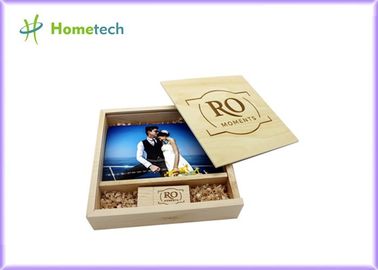Ahorn-und Walnuss-kundenspezifische hölzerne Blitz-Antriebs-Foto-Album-Form für Hochzeits-Geschenke