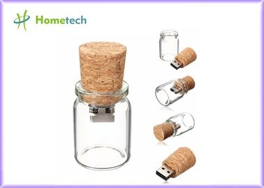 Flaschenglas hölzerner USB-Blitz-Antrieb 2,0 für Heiratswerbegeschenke 4GB 8GB