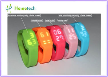 2GB 32GB USB Uhr USB des Blitz-Antriebs-zur Multifunktionssilikon-Armband-LED mit Tf-Einbauschlitz