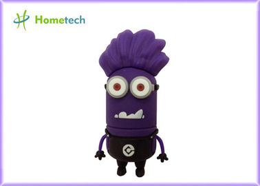 Karikatur USB-Blitz-Antriebs-Purpur des Weichgummi-4GB/8GB nettes für Kinder