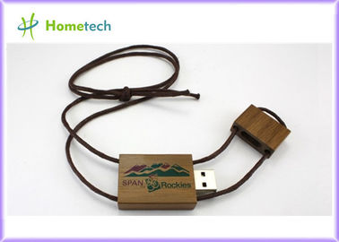 Freier Laser-Stich-Logo-fördernder Schwenker hölzerner USB-Blitz-Antrieb