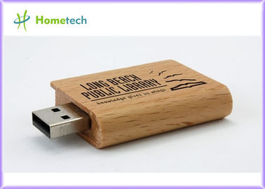Laser-Stich-Logo fördernder hölzerner USB-Blitz-Antrieb