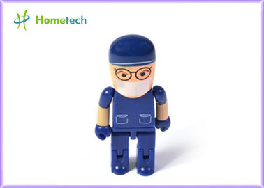 Plastikroboter-Zeichentrickfilm-Figur USB-Speichergerät/blauer Memorystick
