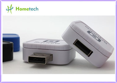 Neues quadratisches kundenspezifisches Logo-mini quadratische Form Plastik-USB des Schwenker USB-Blitz-Antriebs-1GB 2GB 4GB 8GB 16GB 32GB haftet