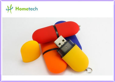Plastik-Pendrive 2GB 4GB, runder USB-Schlüssel 2GB mit Logo, gelbes förderndes Geschenk USB fährt