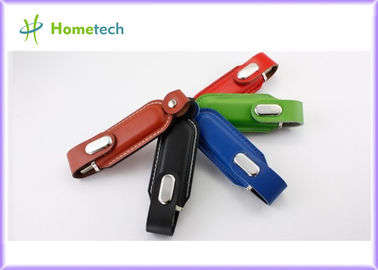 Leder USBs des Schwenker-4GB grelle Scheibe Standard USBs 2,0 lederner USB-STIFT