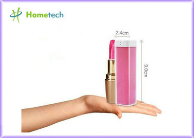 Rosa wieder aufladbare Lippenstift-Energie-Bank/tragbare bewegliche Energie-Bank 2200mAh