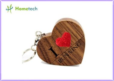 Liebes-Herz hölzerner Ahorn des USB-Blitz-Antriebs-4GB 8GB 16GB 32GB 64GB/Walnuss-Material