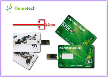 Grünes Plastikkreditkarte 1GB USB-Speichergerät für Weihnachtsgeschenk