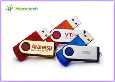 Rote Schwenker-Torsion USB haftet 128MB/1GB, die mit kundenspezifischem Logo graviert werden