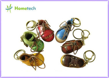 Lederne USB grelle Scheibe USBs 2,0, grüner Memorystick-Sprungs-USB-Stick