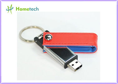 Großes rosa ledernes Gedächtnis USBs greller Scheiben-8GB 16GB USB mit Schlüsselring