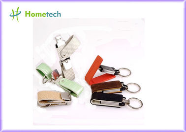 Gelber grelle Scheibe Neuheit USB-Leder USBs PC Zusatz-Schlüsselanhänger