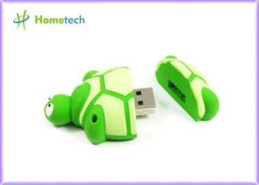 Echte 16GB 32GB Datenumspeicherung des hellgrünen Karikatur USB-Blitz-Antriebs-, Schildkröten-Form