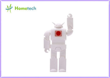 Roboter-weißer Karikatur USB-Blitz-Antrieb, Memorystick-Daumen-Antrieb