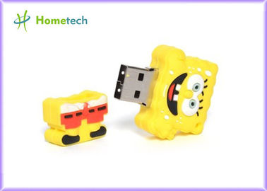 Gelbe SpongeBob-Karikatur USB-Blitz-Antriebs-Rechteck-Datenumspeicherung