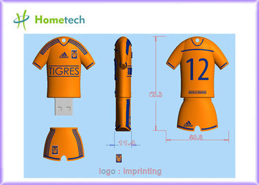 Personifiziertes kundengebundenes Fußballteam poolo Hemd Karikatur USB-Gedächtnis des USB-Blitz-Antriebs TIGRES