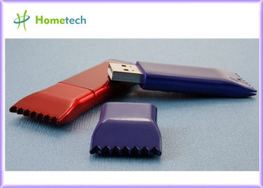 Blaues Rechteck Plastik-Blitz-Antrieb keychain des USB-Blitz-Antriebs/usb