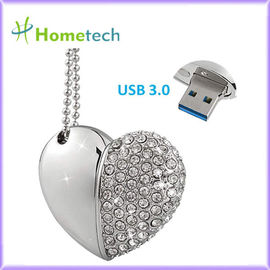 HERZ USB-Blitz-Antrieb der Schmuck-hängender Halsketten-32GB Kristall