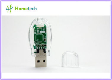 Große Kapazität transparenter Plastik-USB-Blitz-Antrieb/USB-Stock-32GB 64GB