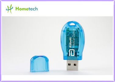 Fördernde BLAUE FARBfährt transparenter Plastik-USB-Blitz, USB-Stöcke